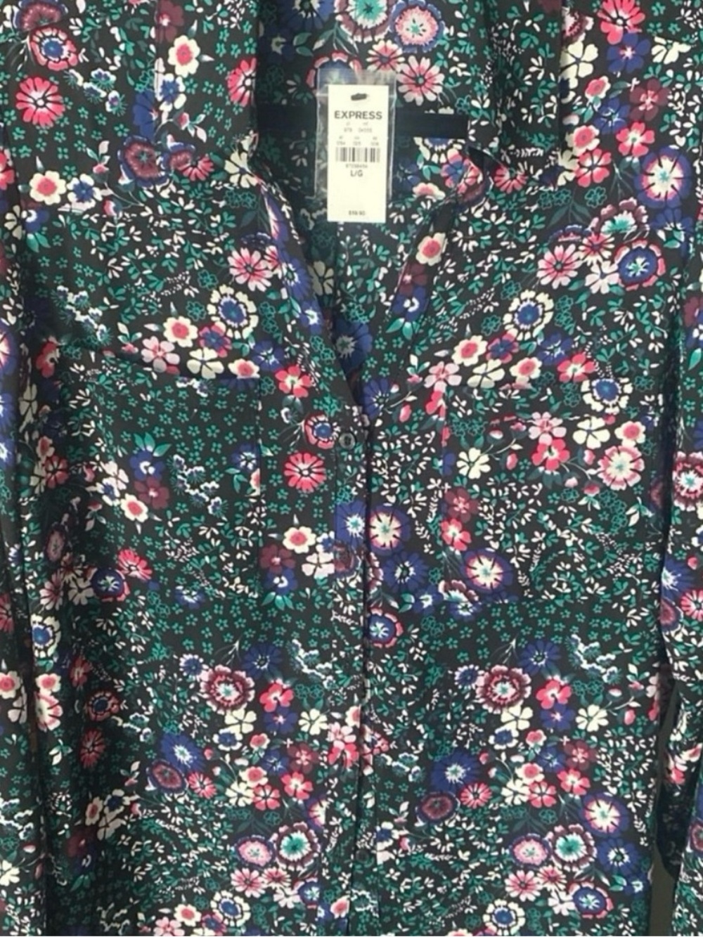 Express portofino floral blouse new with tags